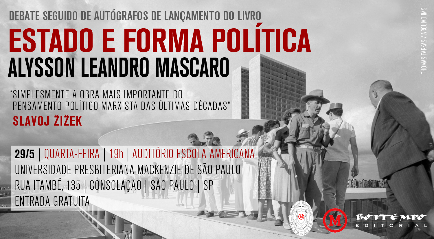 Estado e forma política_Alysson Mascaro_lançamento_Mackenzie_completo