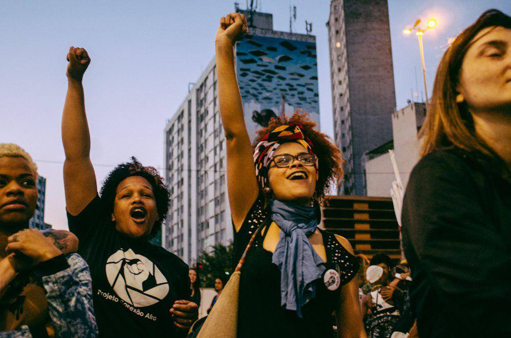 Marcha das Mulheres Negras de São Paulo (25/07/2016). Foto de Tuane Fernandes (Mídia NINJA) tirada na concentração na Praça Roosevelt, centro da cidade. 